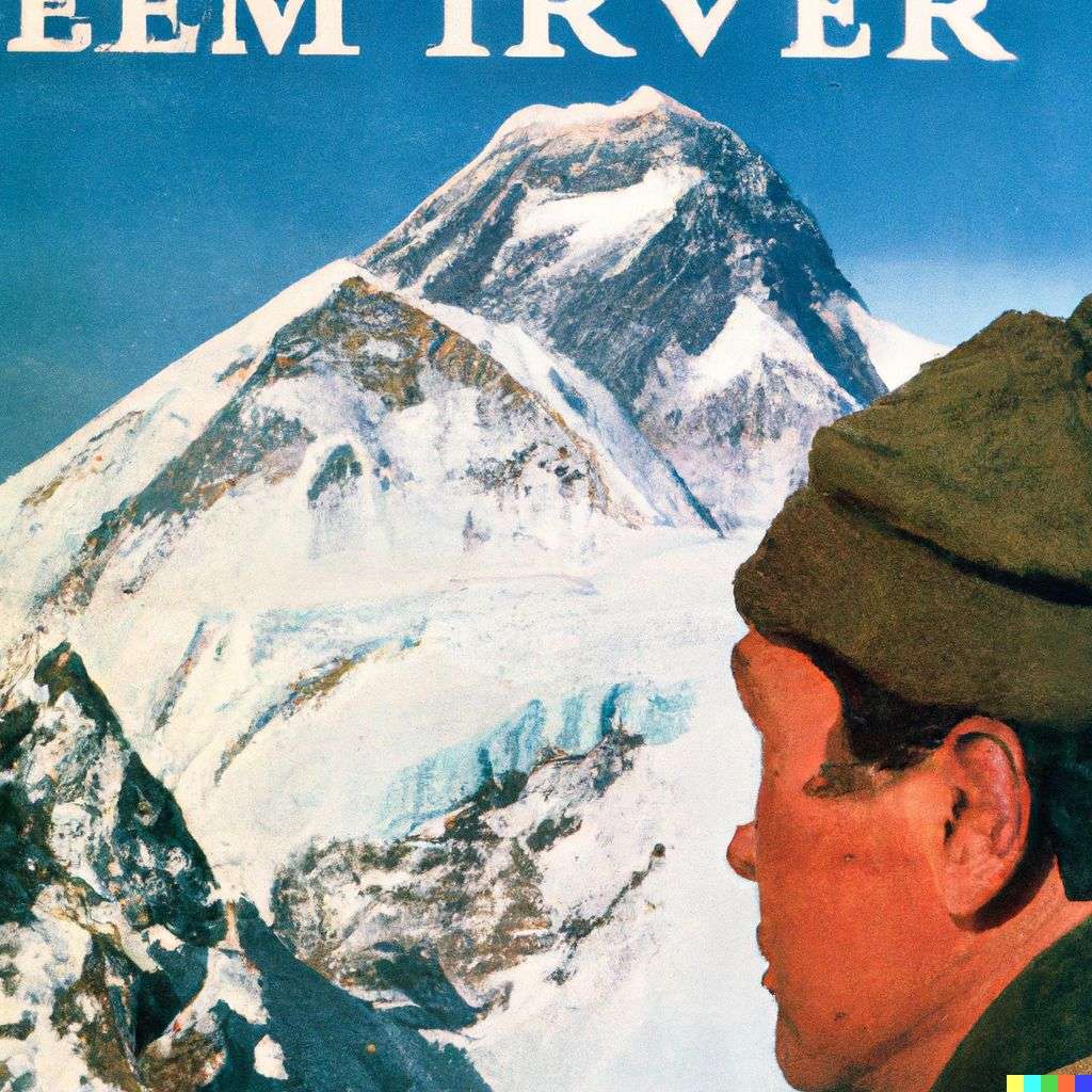 someone gazing at Mount Everest, front cover of Time magazine, 1980